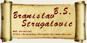 Branislav Strugalović vizit kartica